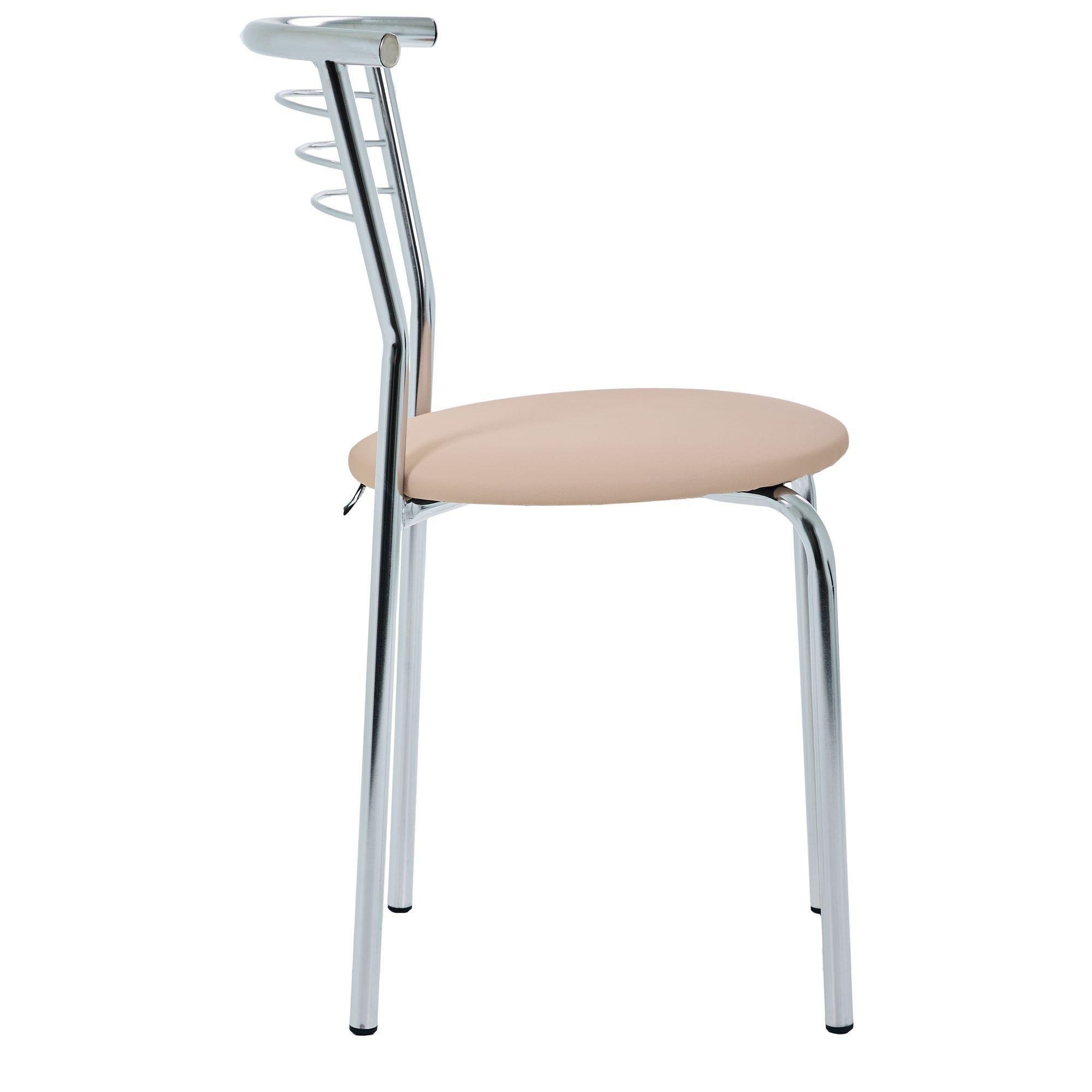 Стілець кухонний Маркос Хром/Бежевий (431064298764873649873168724) - фото 3 Стілець кухонний Маркос Хром/Бежевий (431064298764873649873168724) - фото 3