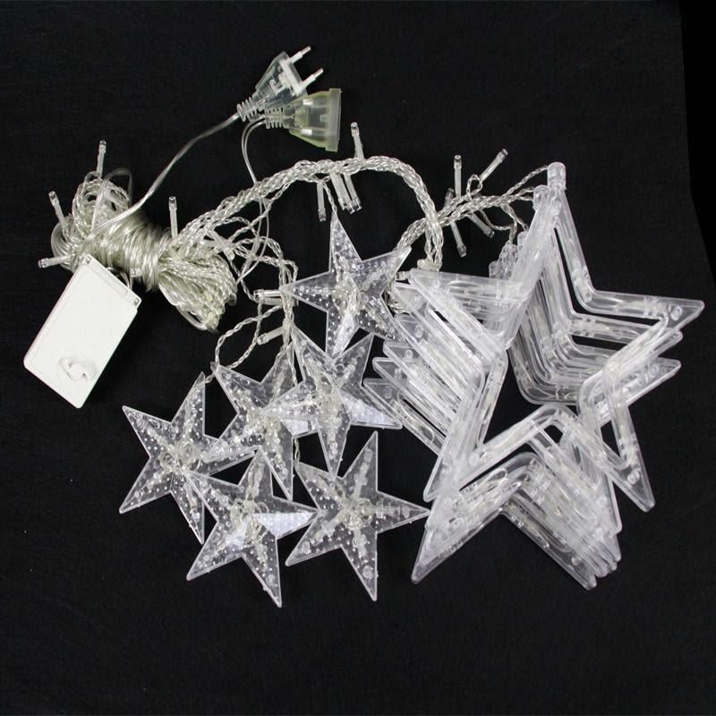 Гірлянда-бахрома зірки 3х1 м з перехідником Мульти (МХ-00007637) - фото 6 Гірлянда-бахрома зірки 3х1 м з перехідником Мульти (МХ-00007637) - фото 6