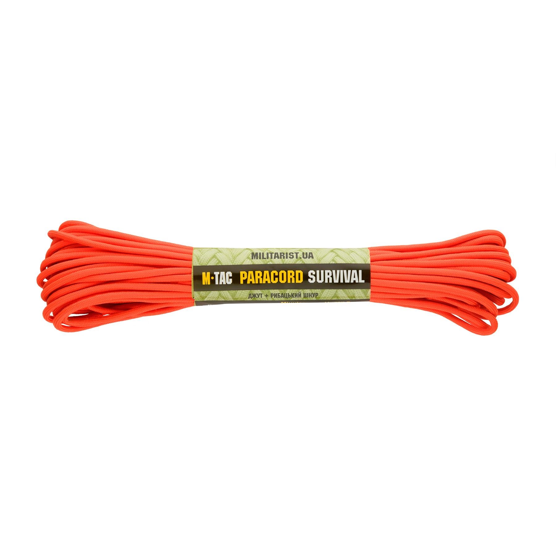 Паракорд M-Tac Survival Safety 15 м Orange
