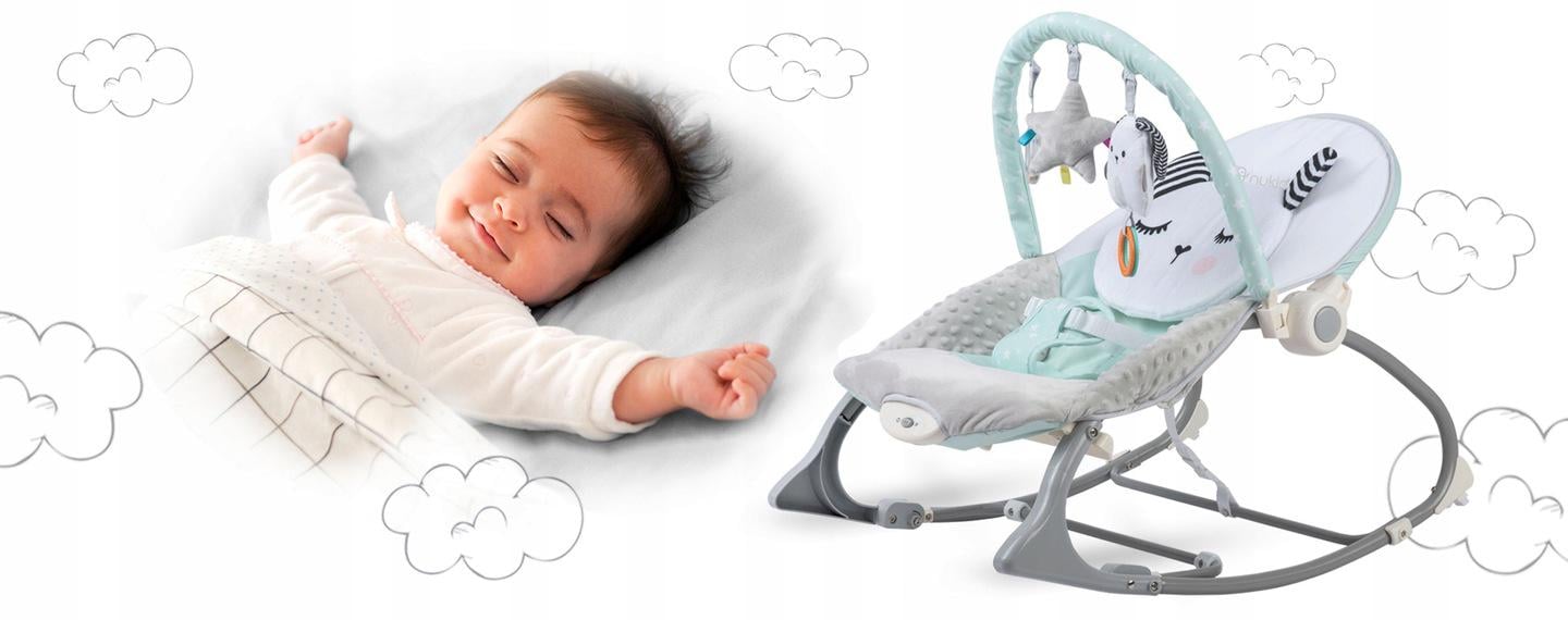 Шезлонг-качалка детский Nukido с вибрацией Мятный (705101) - фото 6 Шезлонг-качалка детский Nukido с вибрацией Мятный (705101) - фото 6