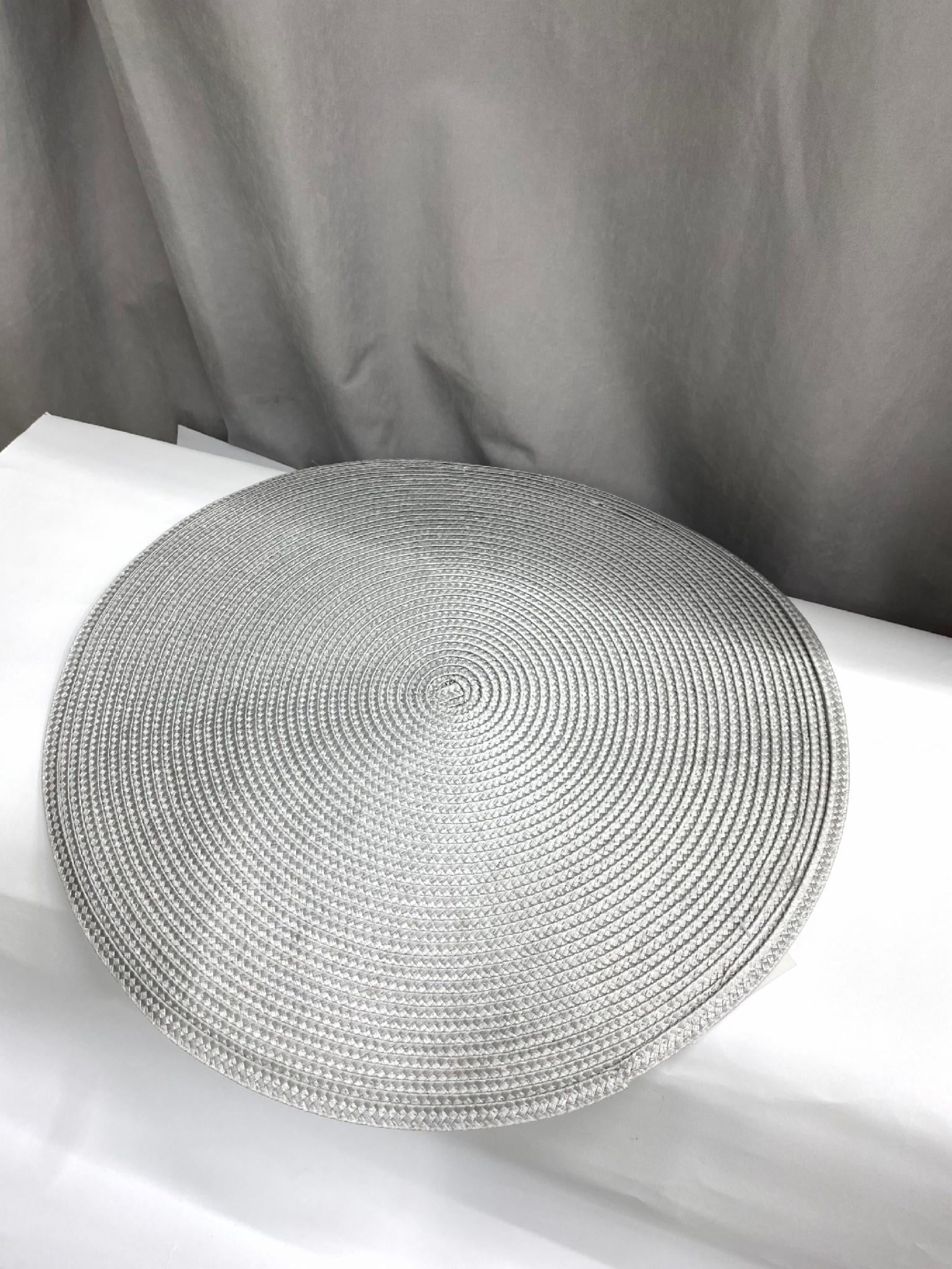 Серветка під тарілку плетена 38 см Сірий