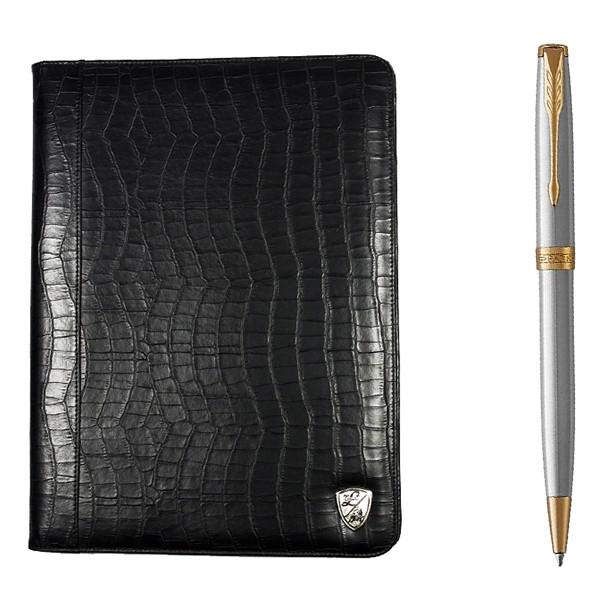 Комплект шариковая ручка Parker SONNET 17 84 132 и кожаная папка Tonino Lamborghini (47324735)