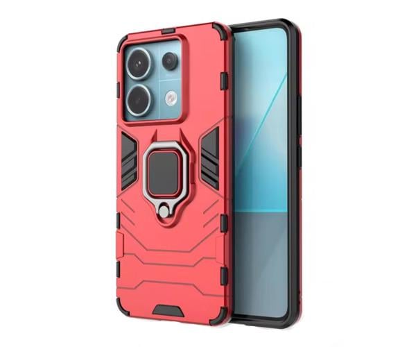 Чехол накладка Ricco Black Panther Armor для Xiaomi Redmi Note 13 4G Красный