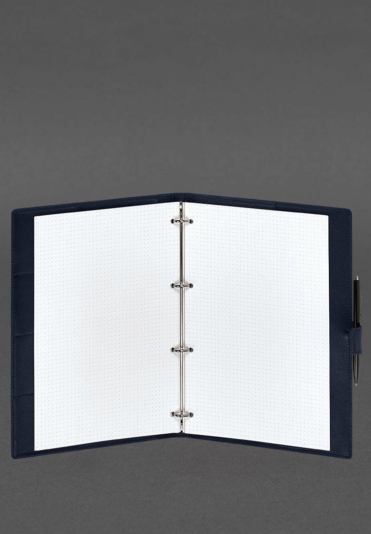 Блокнот шкіряний Софт-бук 9.2 Краст А4 Синій (A-027961) - фото 7