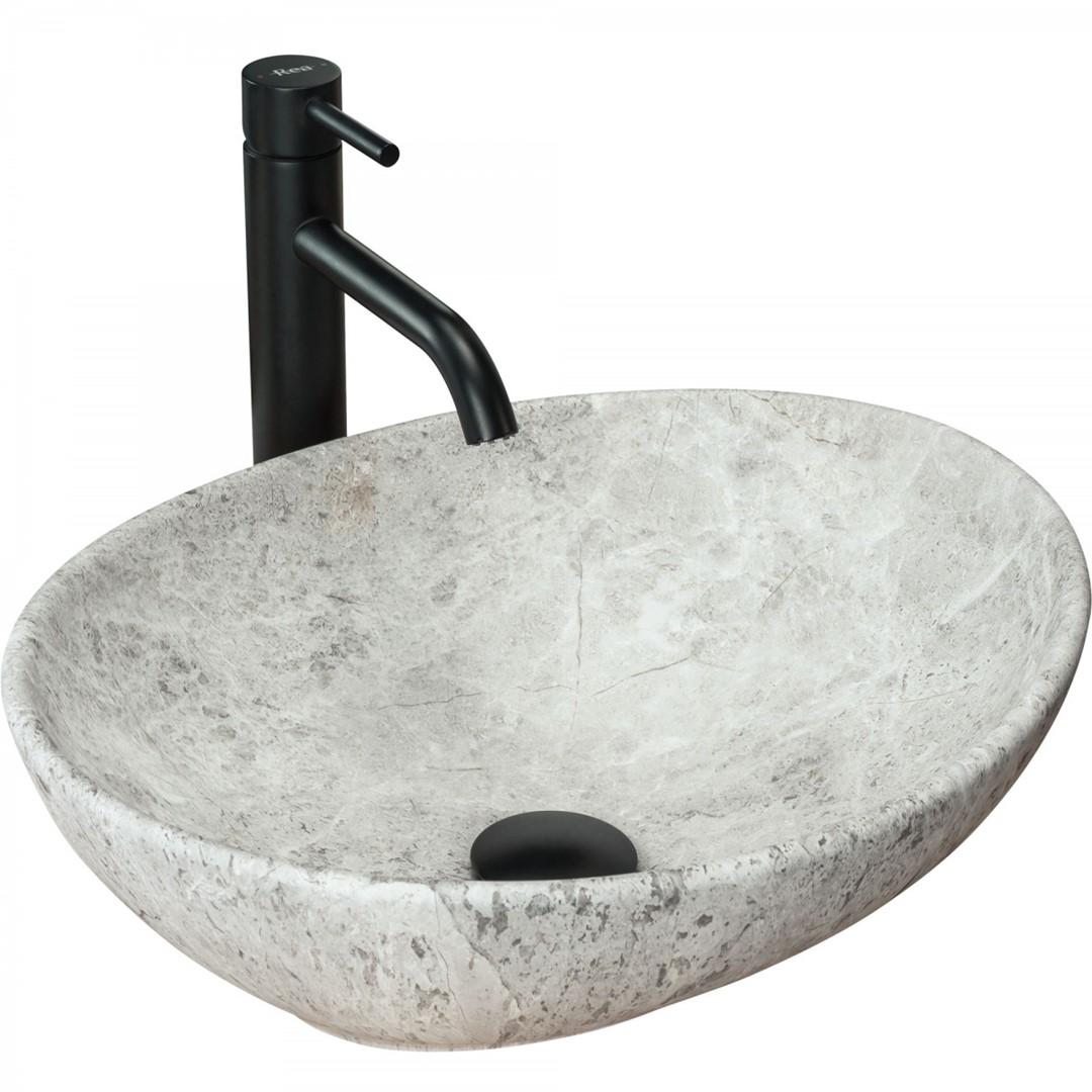 Умывальник Rea Sofia Light Stone 34,5x41 см Grey (REA-U0165)