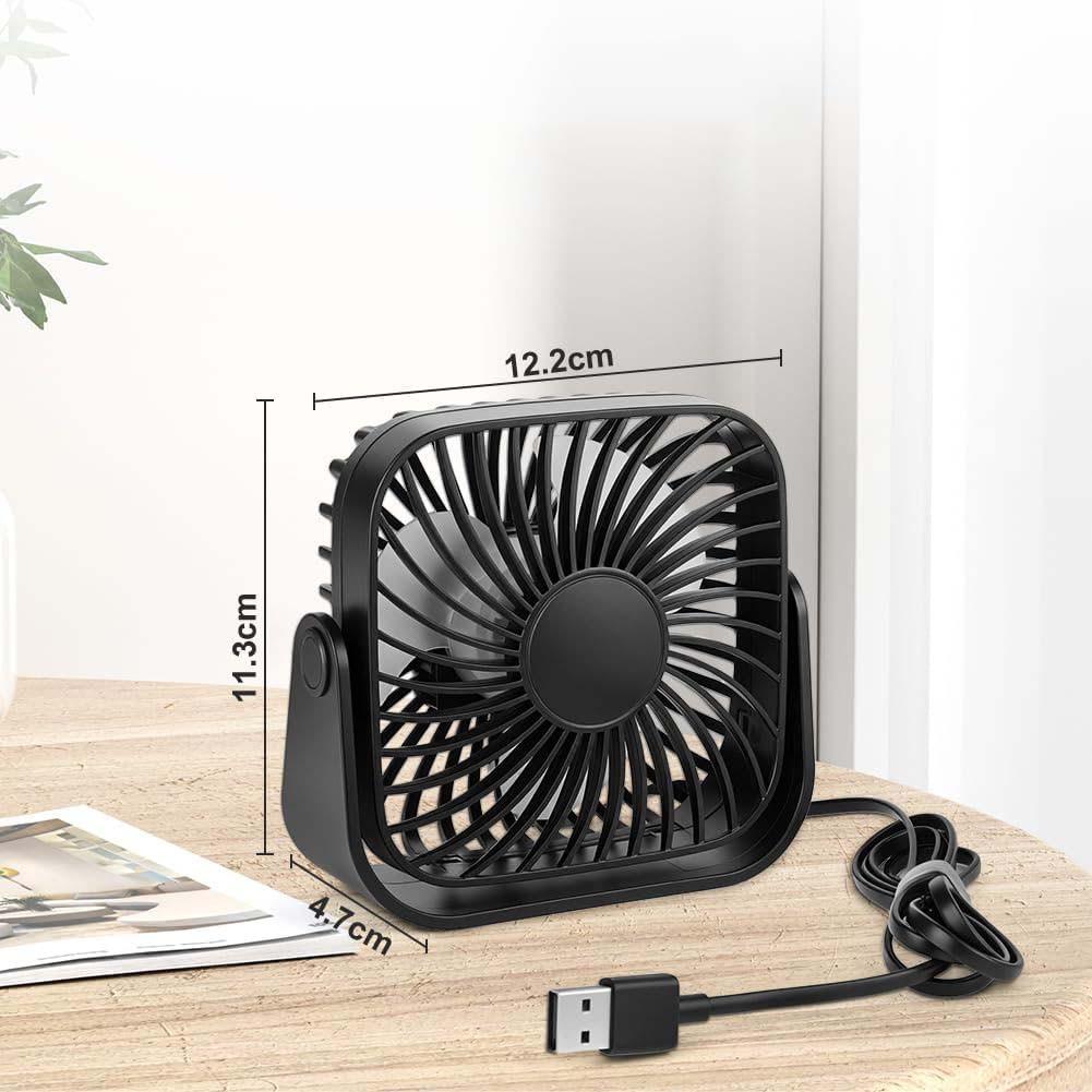 Настільний вентилятор безшумний з USB живленням K52 Чорний - фото 4