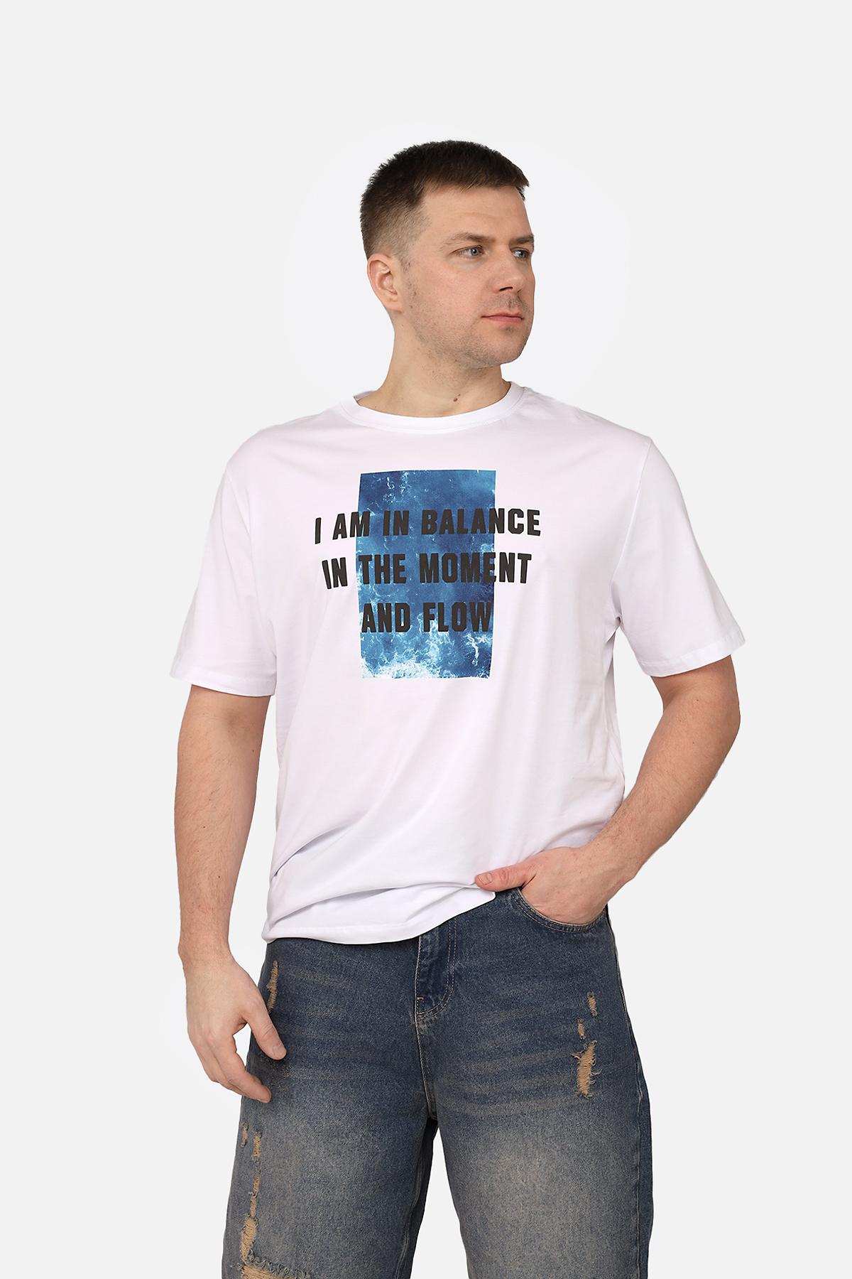 Футболка мужская ЦБ-00270062 с коротким рукавом р. 54 Белый (SKT001045302)