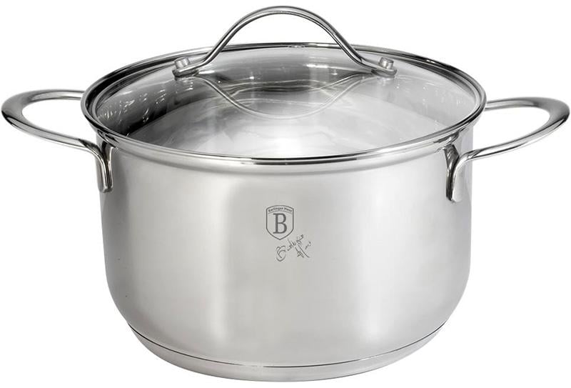 Каструля Berlinger Haus Silver Jewellery зі скляною кришкою нержавіюча сталь 20х12 см 3,8 л