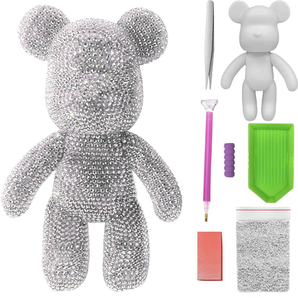 Алмазная мозаика SHLab Мишка Голограммные Стразы 33 см Light Grey (41372-4C)