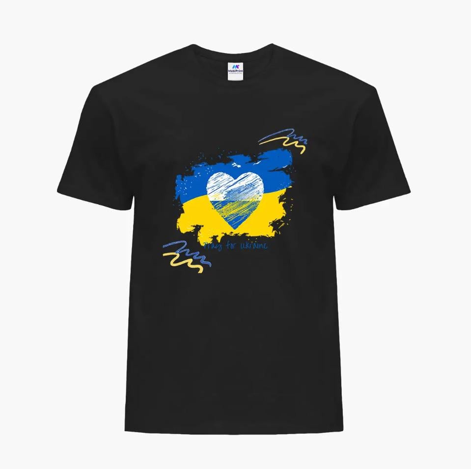 Футболка мужская Мир для Украины М Черный (9223-3698-1)