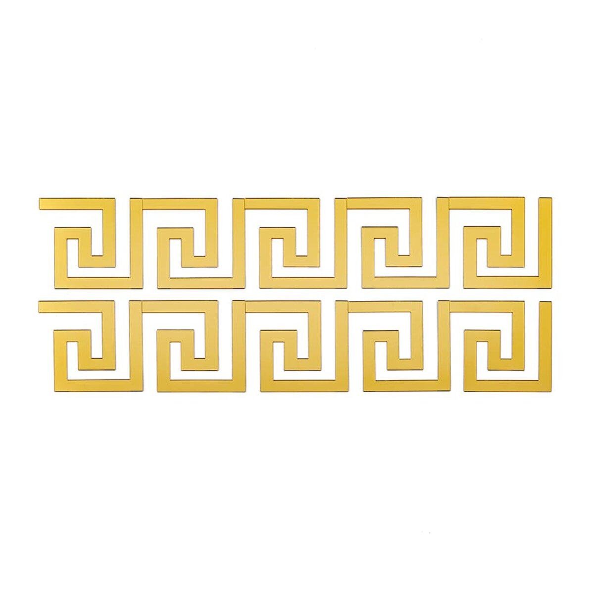 Декор зеркальный акриловый самоклеящийся 10 шт. Золотой (SW-00002507)
