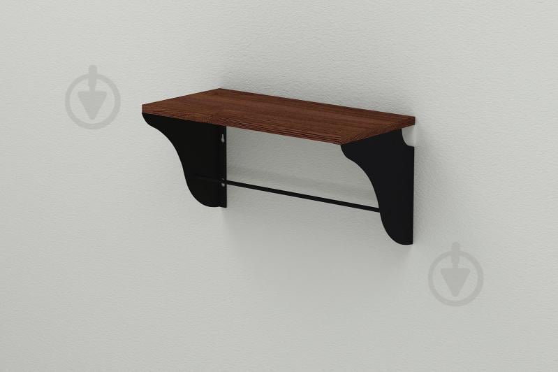 Полка настенная Ferrum-decor Комфи 260x500x240 металл Черный ДСП Венге 16 мм (KOM0003)