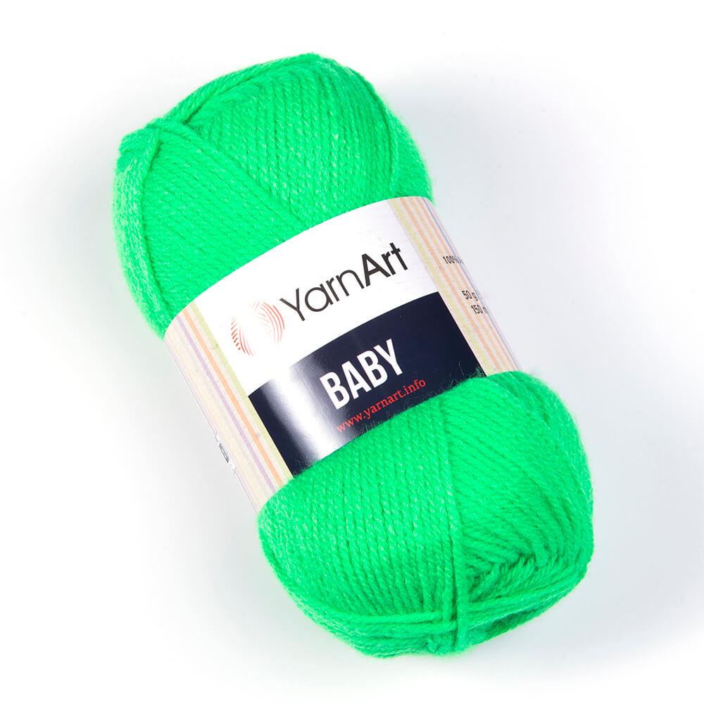 Пряжа YarnArt Baby 8233 Яскраво-салатовий (6026)