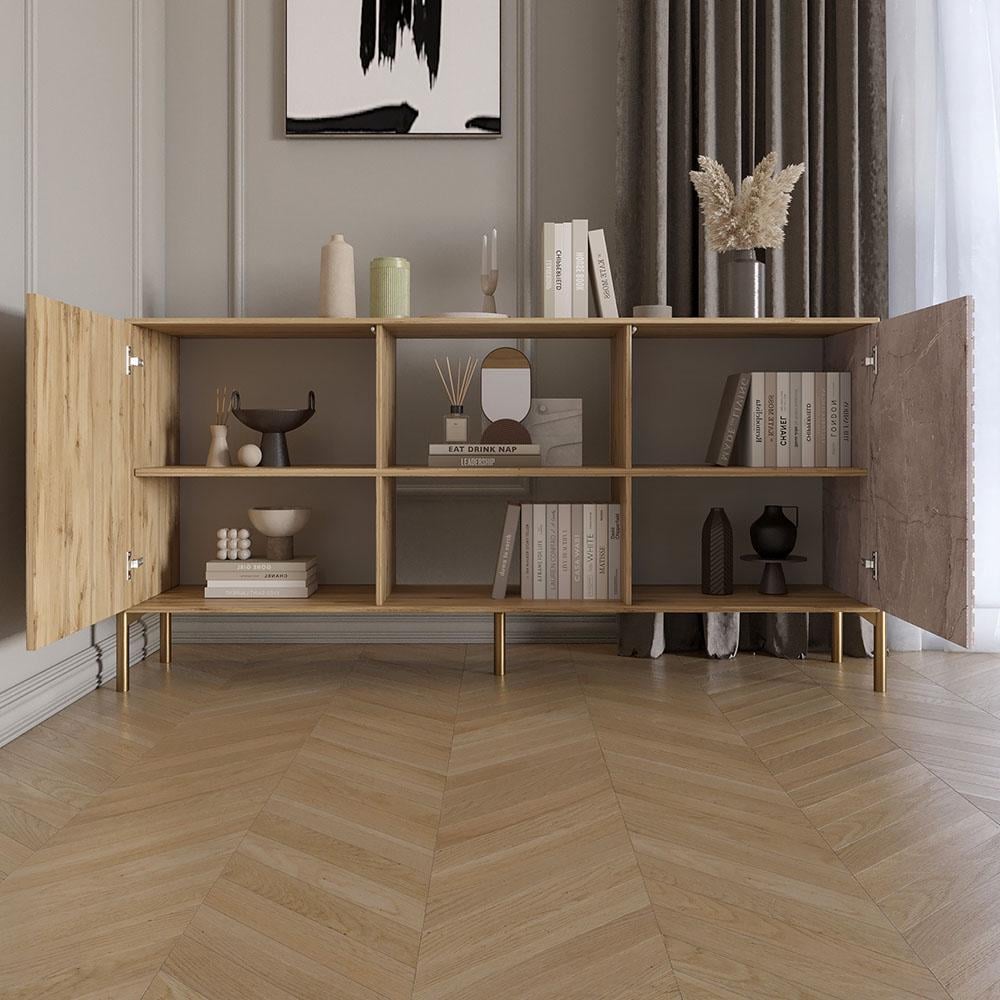 Комод открытый Lion Грей на золотых металлических ножках Кашемир/Кашемир (000-000-2017) - фото 4 Комод открытый Lion Грей на золотых металлических ножках Кашемир/Кашемир (000-000-2017) - фото 4