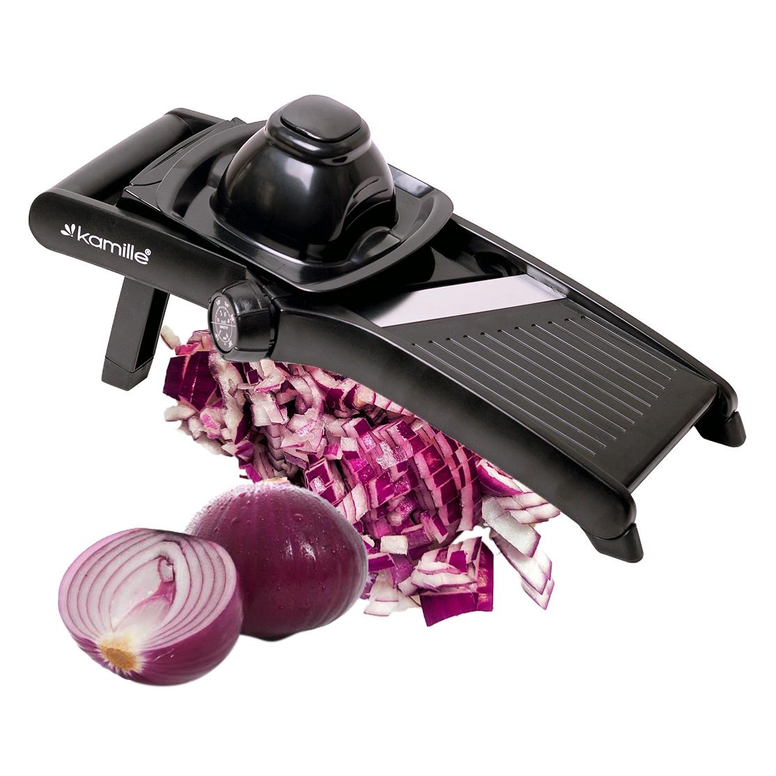 Шинківка-овочерізка Kamille Vizo пластикова 38х17х13 см Чорний (10086) - фото 6 Шинківка-овочерізка Kamille Vizo пластикова 38х17х13 см Чорний (10086) - фото 6