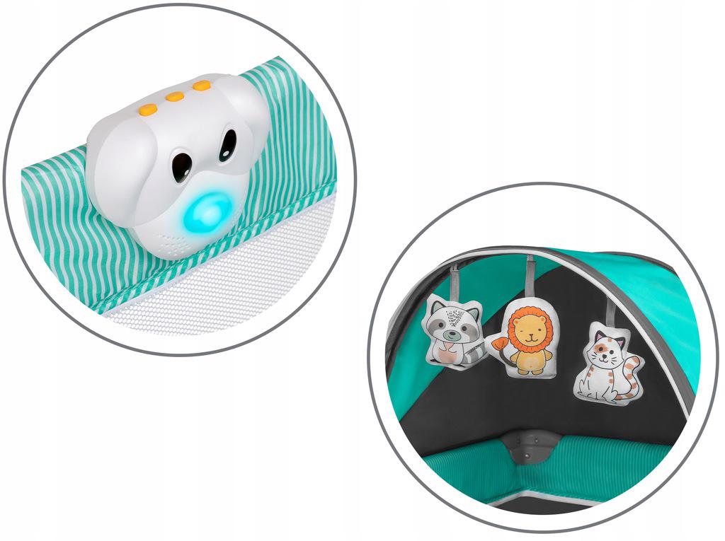 Кроватка-манеж Lionelo Sven Turquoise/Grey - фото 4