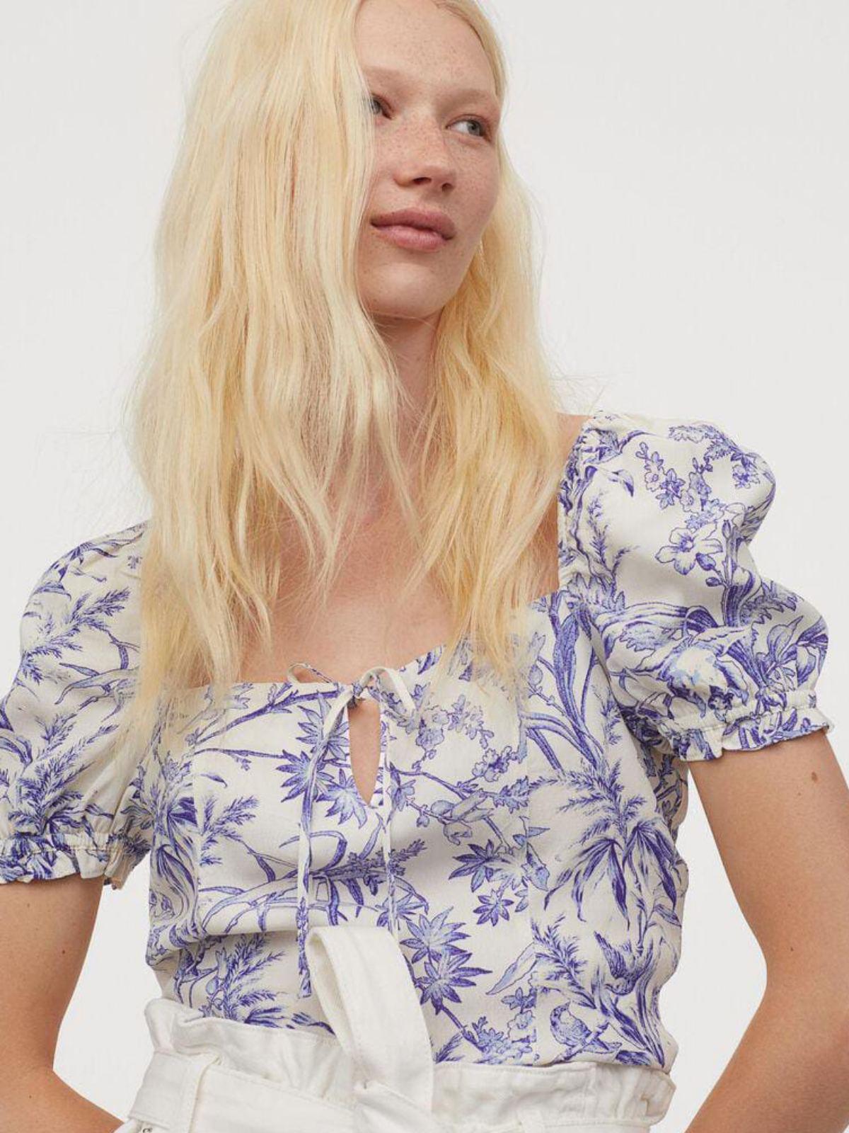 Блуза Квіти S Молочний (8772682wer)