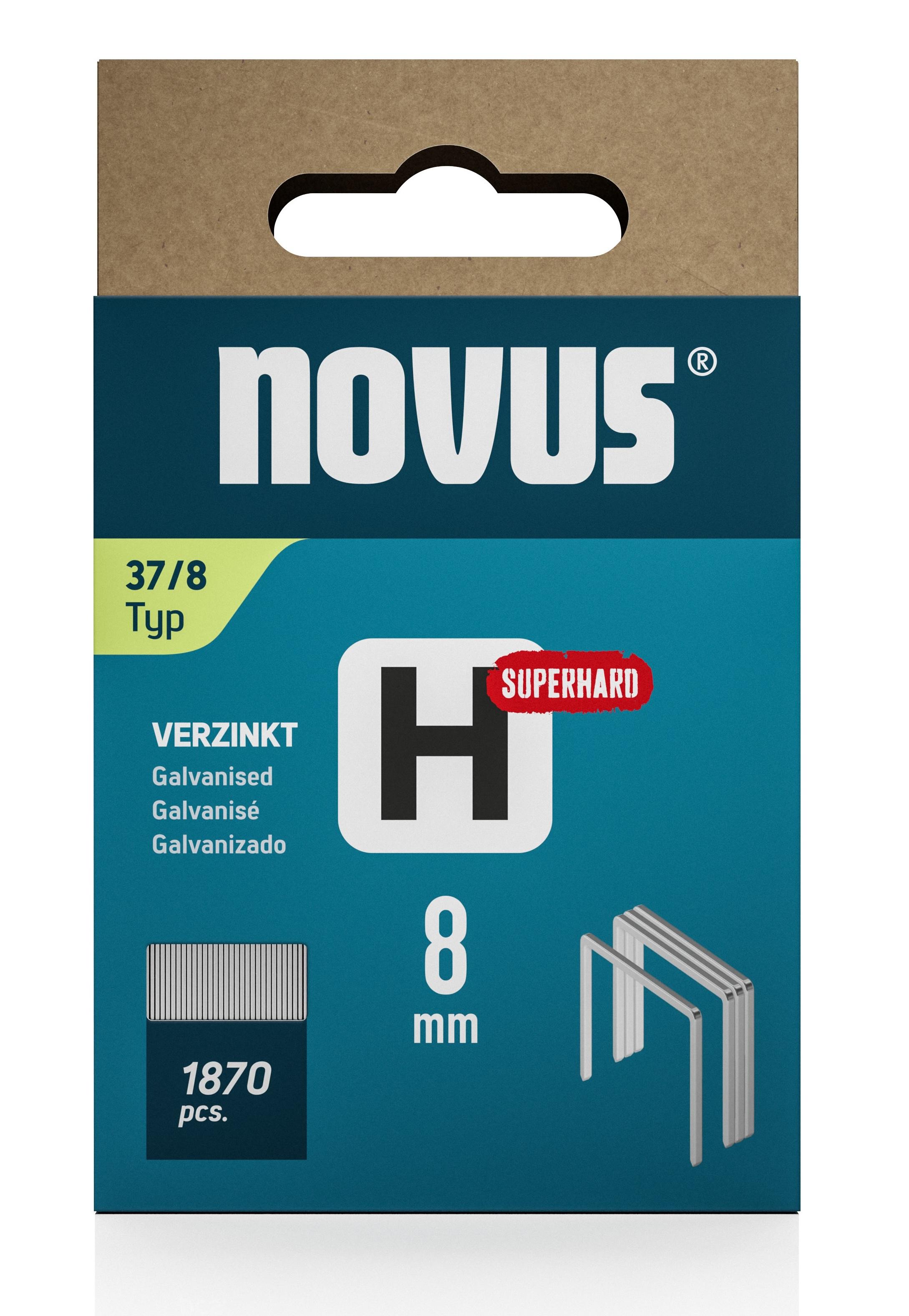 Скоби Novus для будівельного степлера H тип 37 8 мм (042-0785) - фото 3 Скоби Novus для будівельного степлера H тип 37 8 мм (042-0785) - фото 3