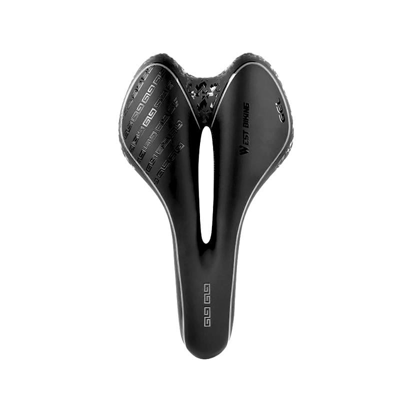 Cедло для велосипеда West Biking 0801105 Black + Gray орнамент +крепление с отверстием спортивное