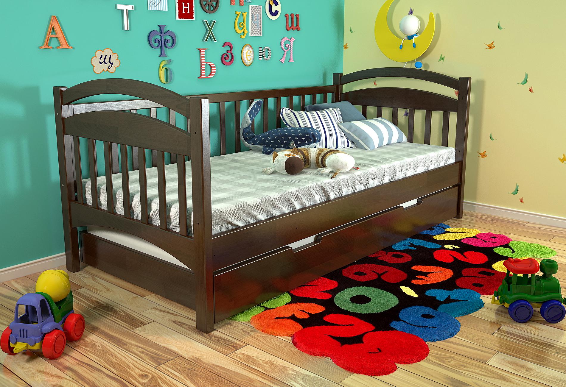 Кровать детская деревянная Arbor Алиса 90x200 см с выдвижными ящиками Кровать детская деревянная Arbor Алиса 90x200 см с выдвижными ящиками
