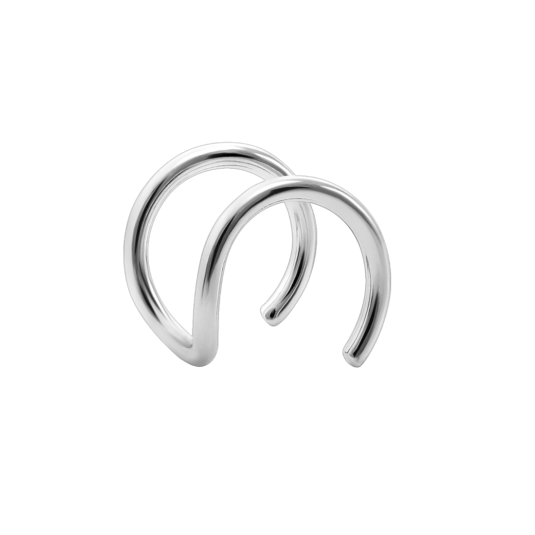 Серьга-каф серебряная тонкая петля