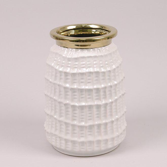 Ваза керамическая Flora 24,5 см Белый (36305) Ваза керамическая Flora 24,5 см Белый (36305)