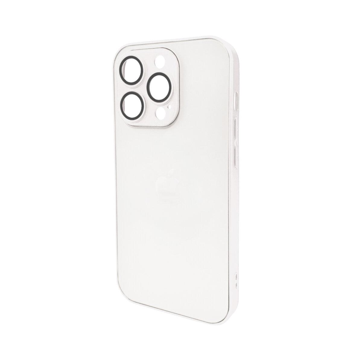 Противоударный чехол для Apple iPhone 15 Pro AG Glass Matt Frame Color / Pearly White