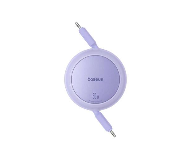 Кабель BASEUS Free2Pull Mini Charging USB-C to Type-C 60W 1 м Nebula Purple