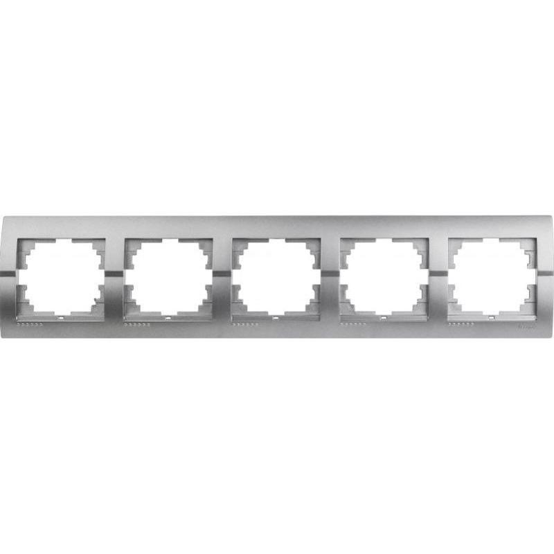 Рамка п'ятимісна горизонтальна Lezard Deriy без вставки Графіт (00000012367)