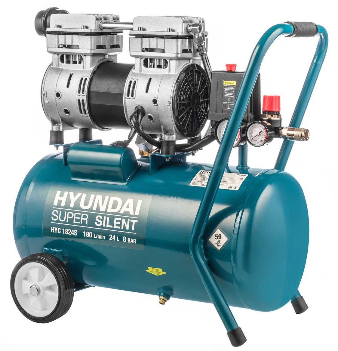 Компрессор воздушный Hyundai HYC 1824S безмасляный (1892665731) - фото 2 Компрессор воздушный Hyundai HYC 1824S безмасляный (1892665731) - фото 2