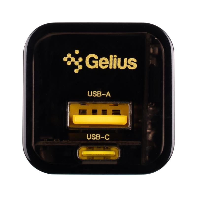 Зарядний пристрій мережевий Gelius Genesis GP-HC055 USB+Type-C 30W GaN Incredible series Transparent Black (94754) - фото 9 Зарядний пристрій мережевий Gelius Genesis GP-HC055 USB+Type-C 30W GaN Incredible series Transparent Black (94754) - фото 9