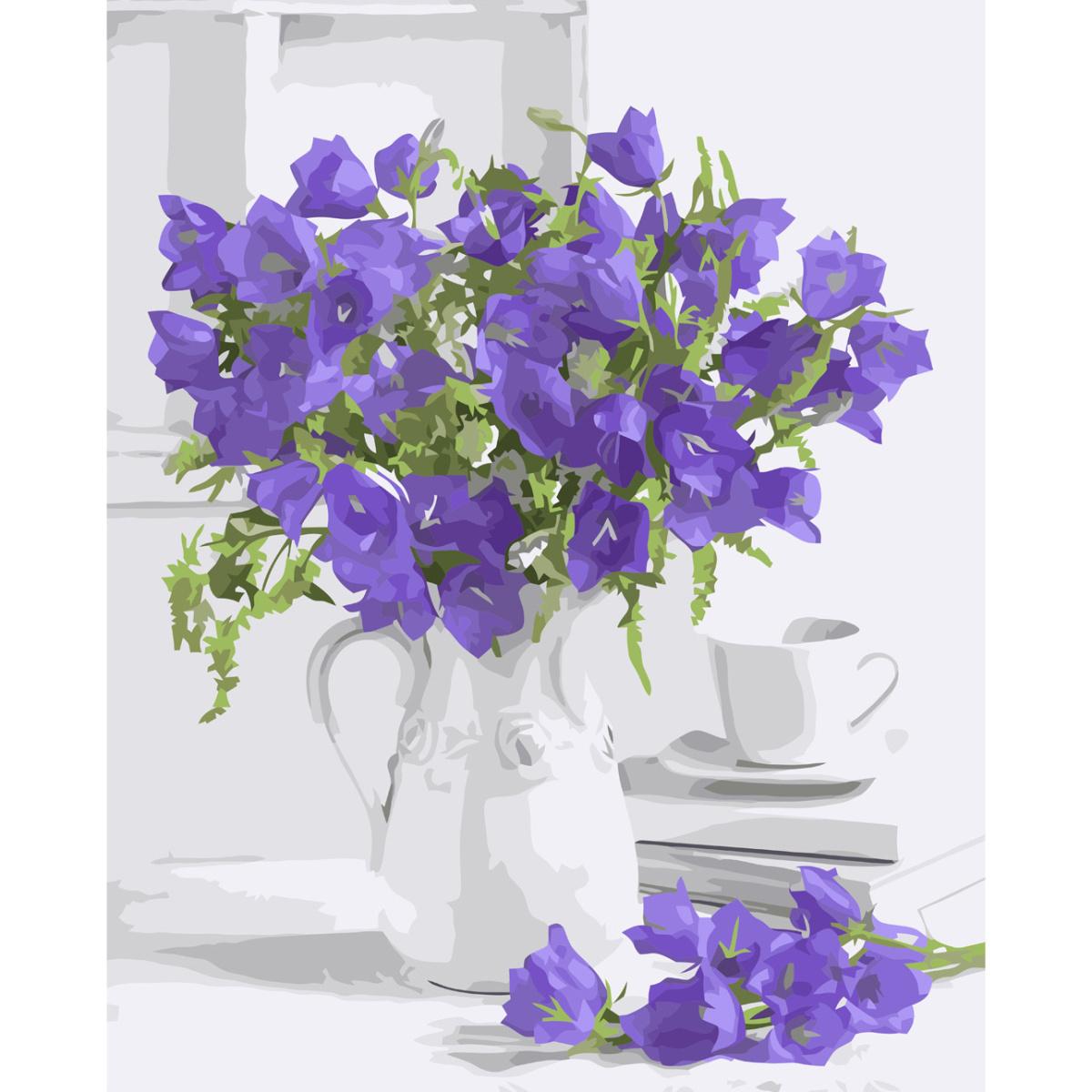 Картина по номерам Strateg Полевые колокольчики 40x50 см (VA-3698)