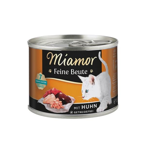 Корм влажный консервы для котов Miamor Feine Beute mit Huhn курица банка 185 г (74441) Корм влажный консервы для котов Miamor Feine Beute mit Huhn курица банка 185 г (74441)