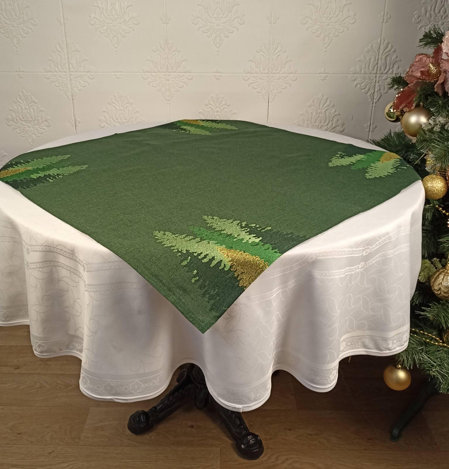 Скатертина квадратна новорічна RXH22006 85х85 см Green (CN36919)