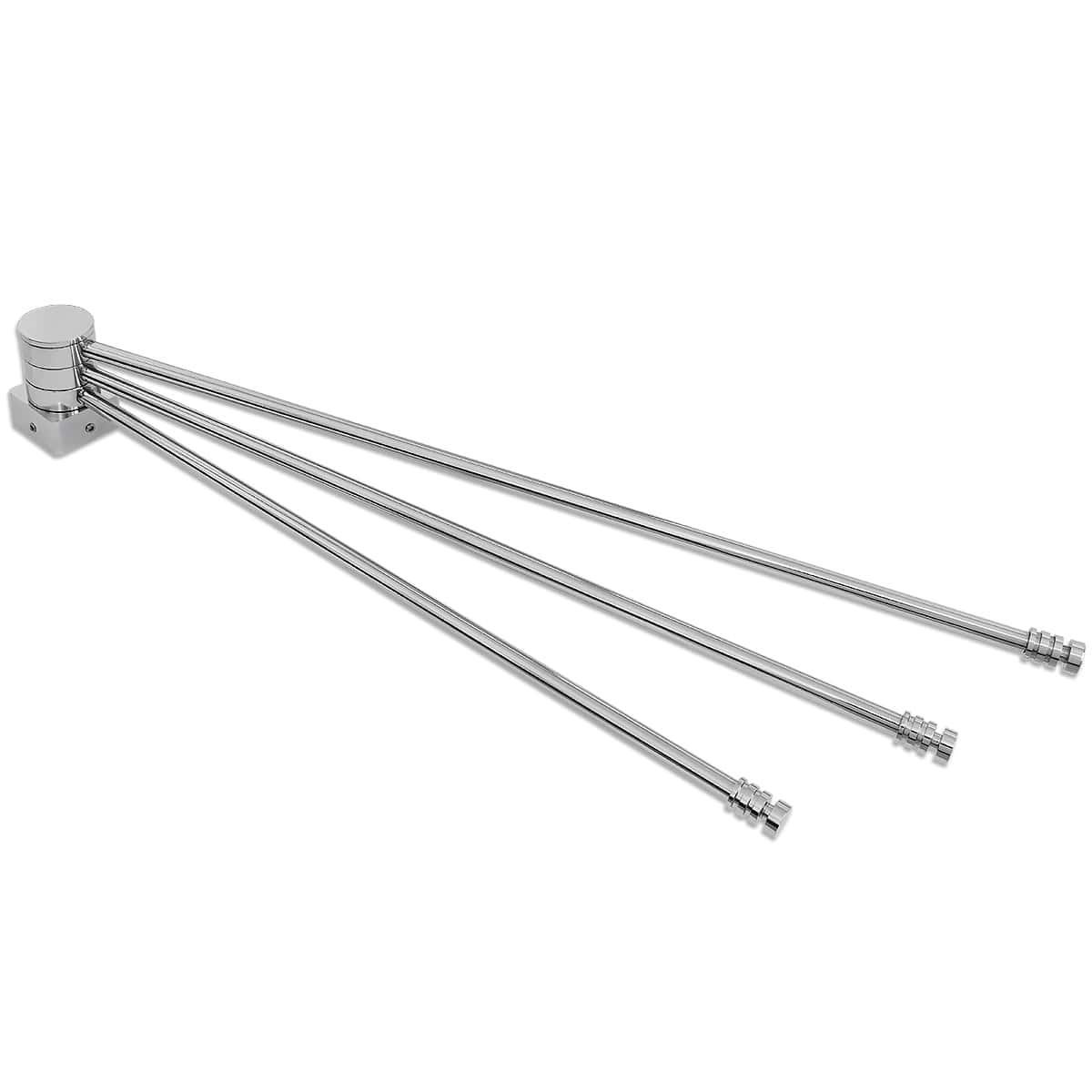 Полка для полотенцесушителя Laris ПП-450/3 Классик на стойку поворотная из нержавеющей стали Серебристый (147-127-71401074)