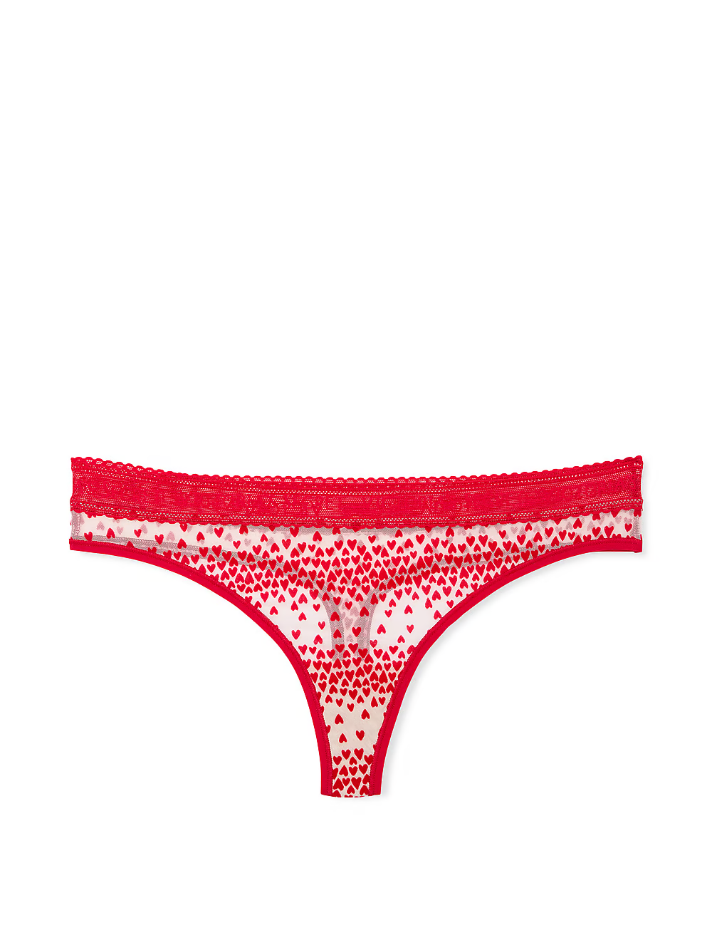 Труси Victoria's Secret Logo Flocked Hearts Thong Panty XS Червоний (23712358) Труси Victoria's Secret Logo Flocked Hearts Thong Panty XS Червоний (23712358)