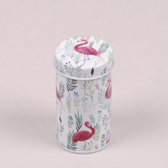 Коробочка металлическая Flora Фламинго для хранения мелочей (25241)
