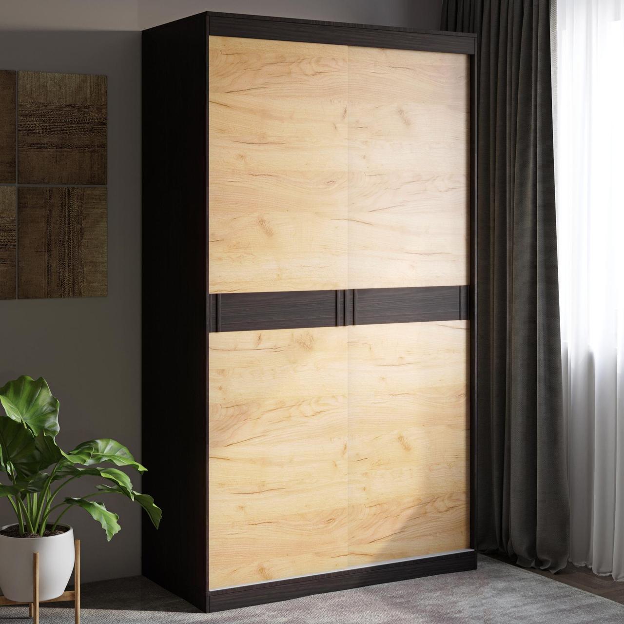 Спальня Соната Еверест Комплект 15 модульна 3 елементи Венге темний/Дуб крафт золотий (DTM-2621) - фото 3 Спальня Соната Еверест Комплект 15 модульна 3 елементи Венге темний/Дуб крафт золотий (DTM-2621) - фото 3