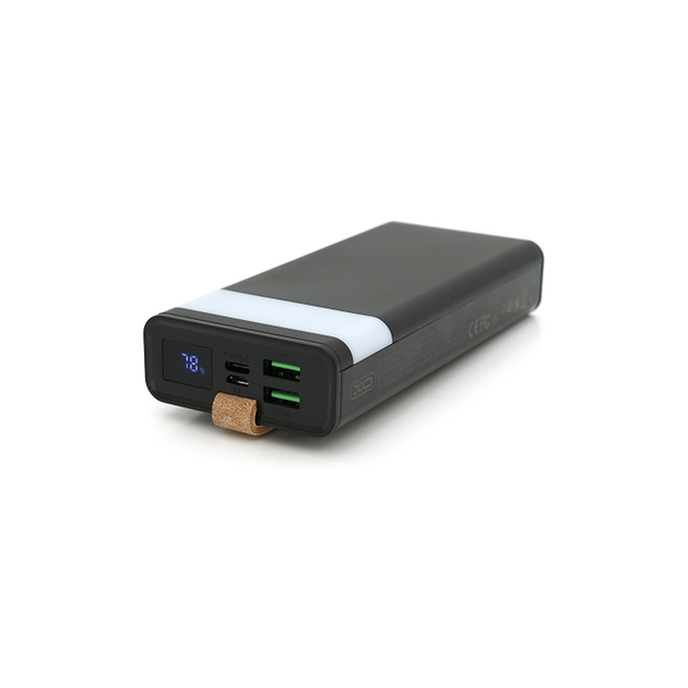 Повербанк XO-PR129 20000 mAh с функцией быстрой зарядки и индикатором уровня заряда Черный (29303)