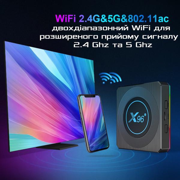 Медіаплеєр X96 X4 4/32 Гб S905X4 андроїд 11 + аеро-пульт G10S з голосовим управлінням - фото 15