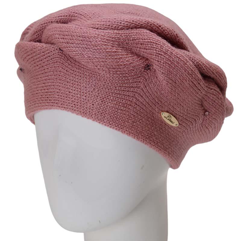 Берет женский Lirus Зефир двойной полушерстяной Светло-пудровый (131891)