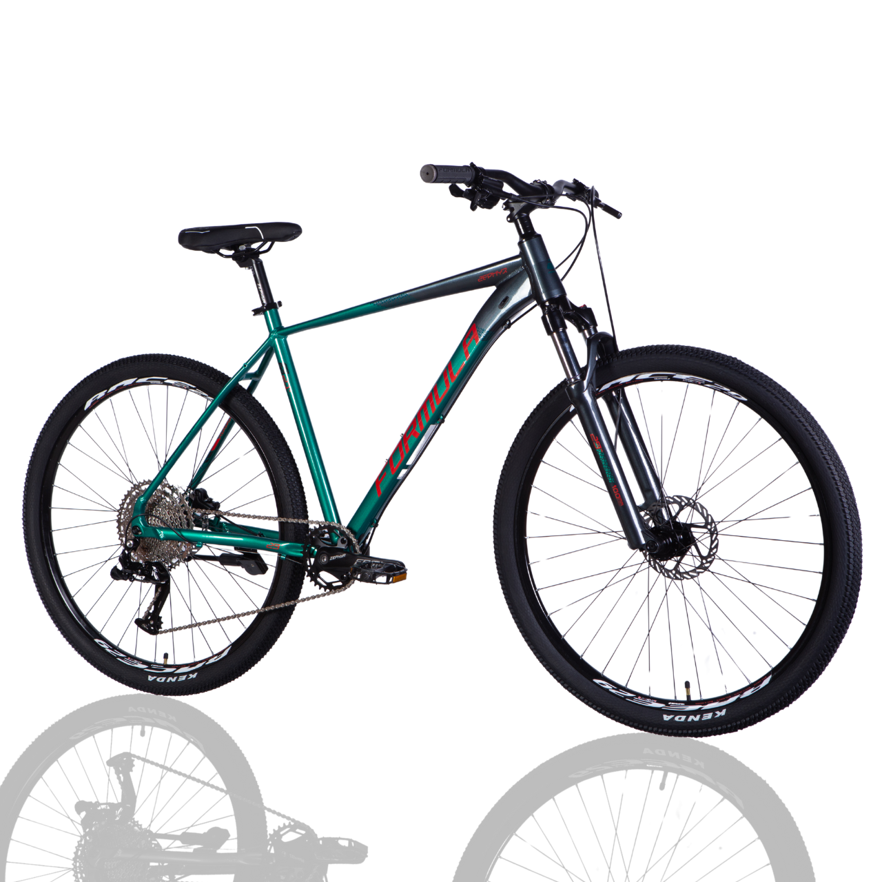 Велосипед Formula ZEPHYR EXPERT HDD 19" AL 29" 2025 Темно-сріблястий/Зелений