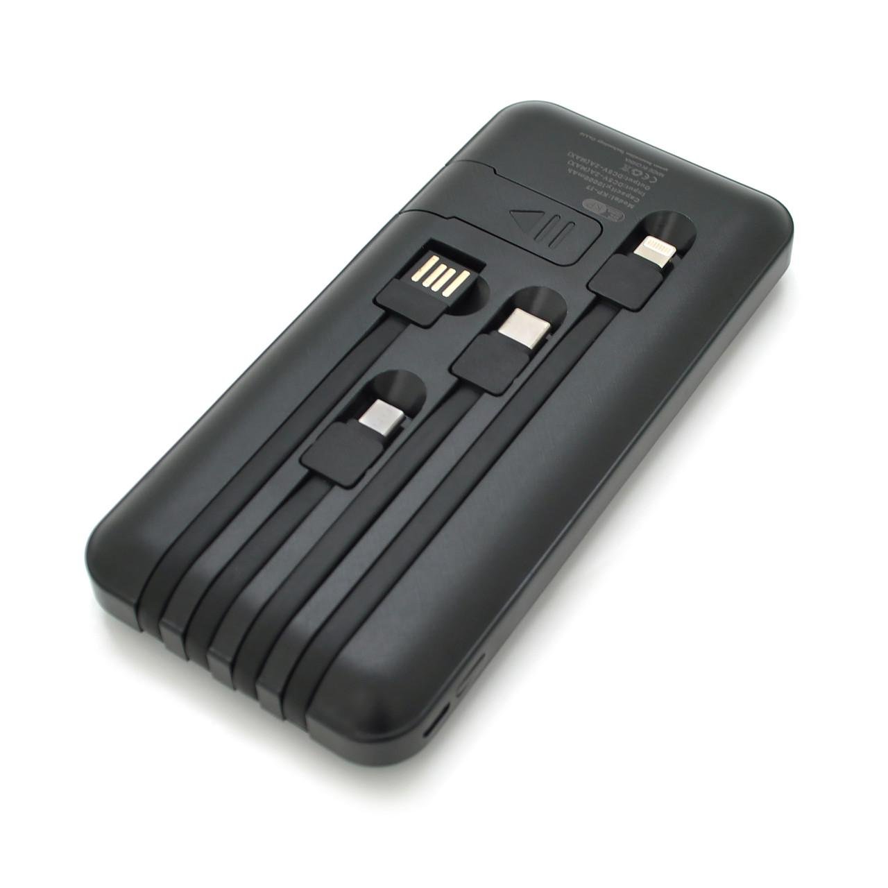 Повербанк KP KP-17 10000 mAh 2Type-C/USB Black (DR012248) - фото 2