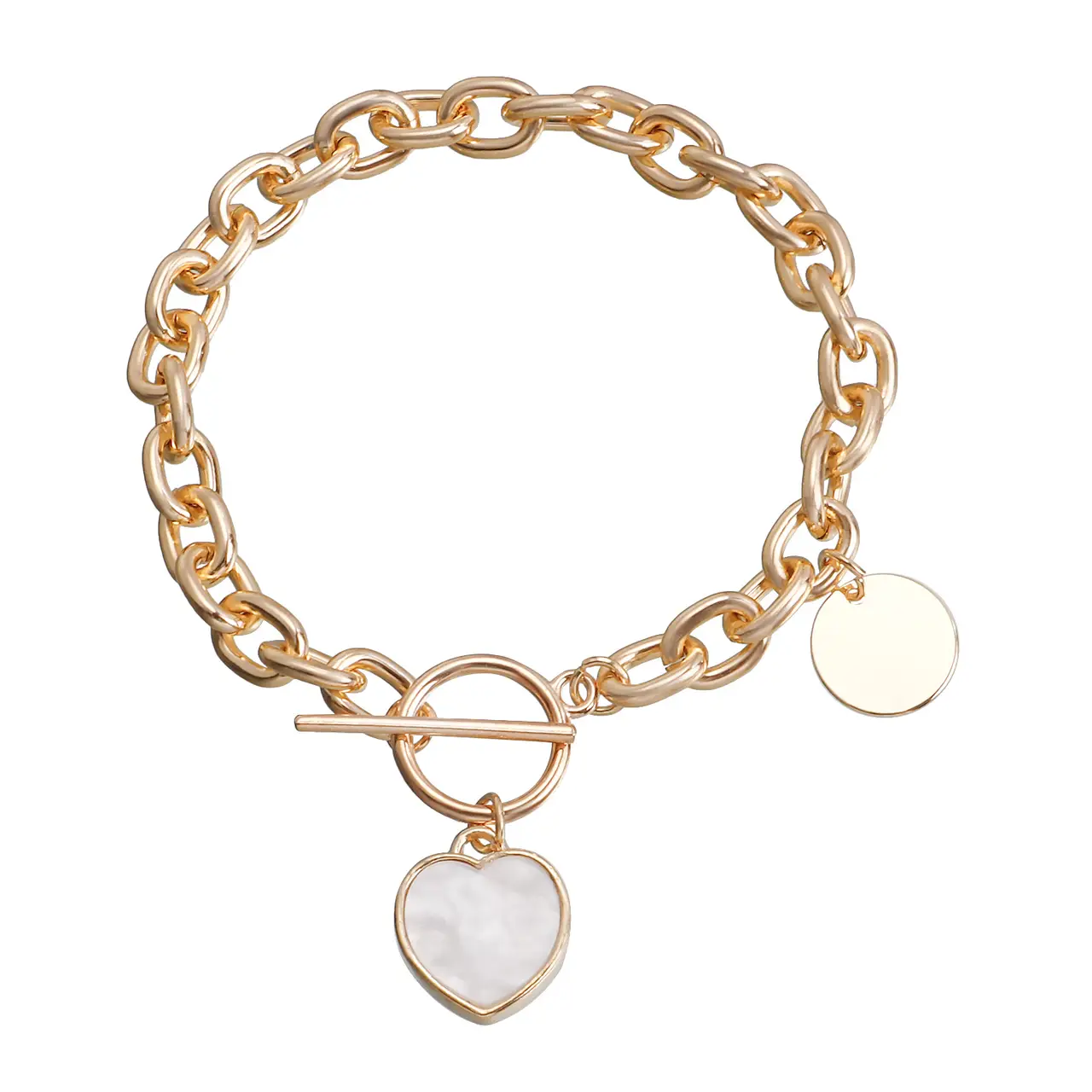 Браслет ланцюжок на руку Cерце Золотистий (70311) Браслет ланцюжок на руку Cерце Золотистий (70311)