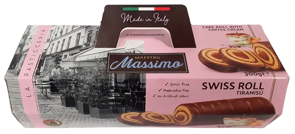 Рулет Maestro Massimo Swiss Roll Tiramisu 300 г (8050705435937)