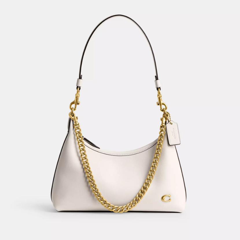 Женская сумка кожаная Coach Juliet Shoulder Bag 25 Brass/Chalk