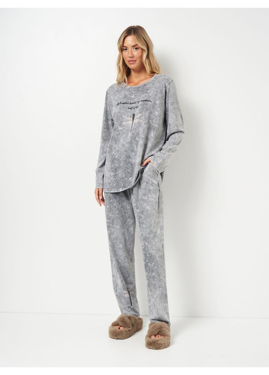 Костюм женский Romeo Life кофта/брюки 5XL Светло-серый (6168-01-5XL)