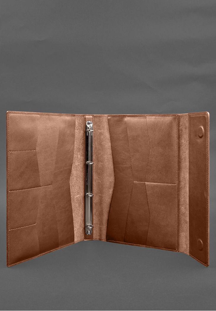 Папка шкіряна для документів сімейна А4 на сегрегаторі з файлами Світло-коричневий (A-028628) - фото 3 Папка шкіряна для документів сімейна А4 на сегрегаторі з файлами Світло-коричневий (A-028628) - фото 3