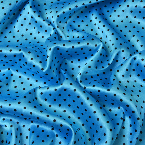 Ткань Ideia Горохи атлас 1,45 м Blue (2200004114255)