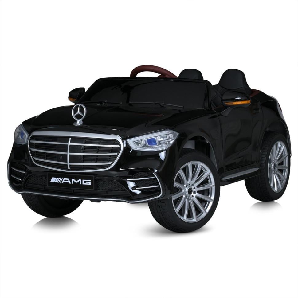 Дитячий електричний автомобіль Bambi Mercedes-Benz 12V двомісний до 30 кг Чорний (DE-169-E-867)